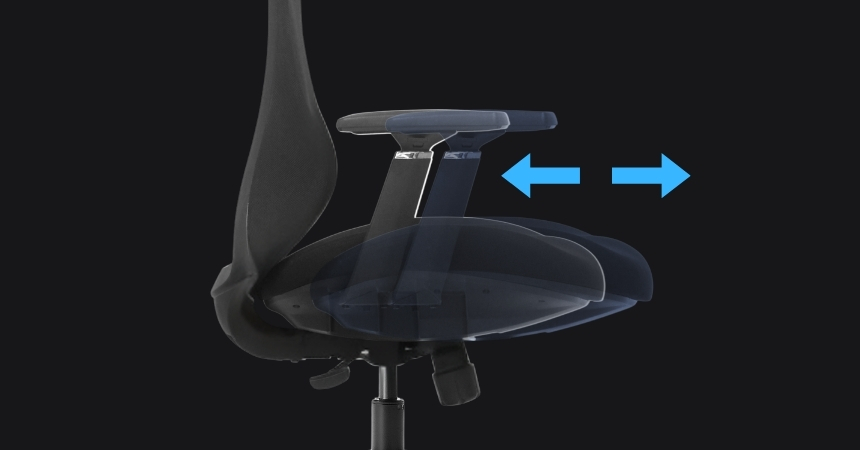 Siedzisko z formowaną pianką i regulacją głębokości fotela VOYAGER